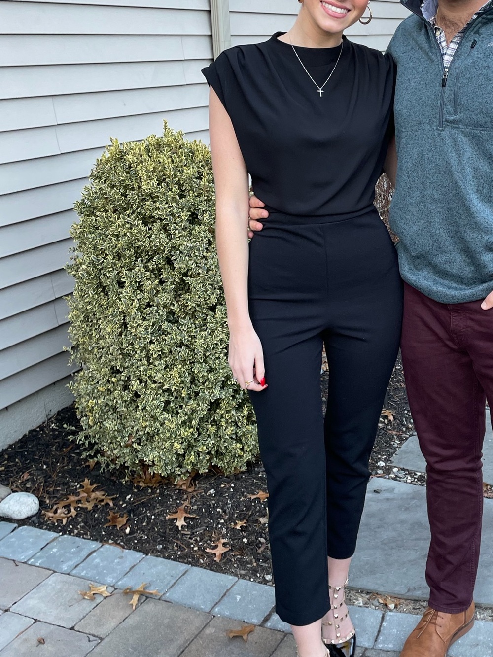 Express Black Jumpsuit with Cap Sleeves